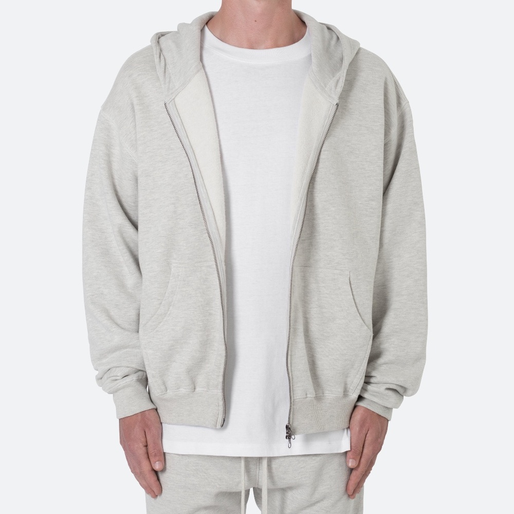 mnml Basic Zip Up Hoodie - Grey Size SGrey / S